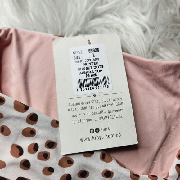 New KIBYS Printed Sunset Dots Aimara Top Large - Picture 4 of 7